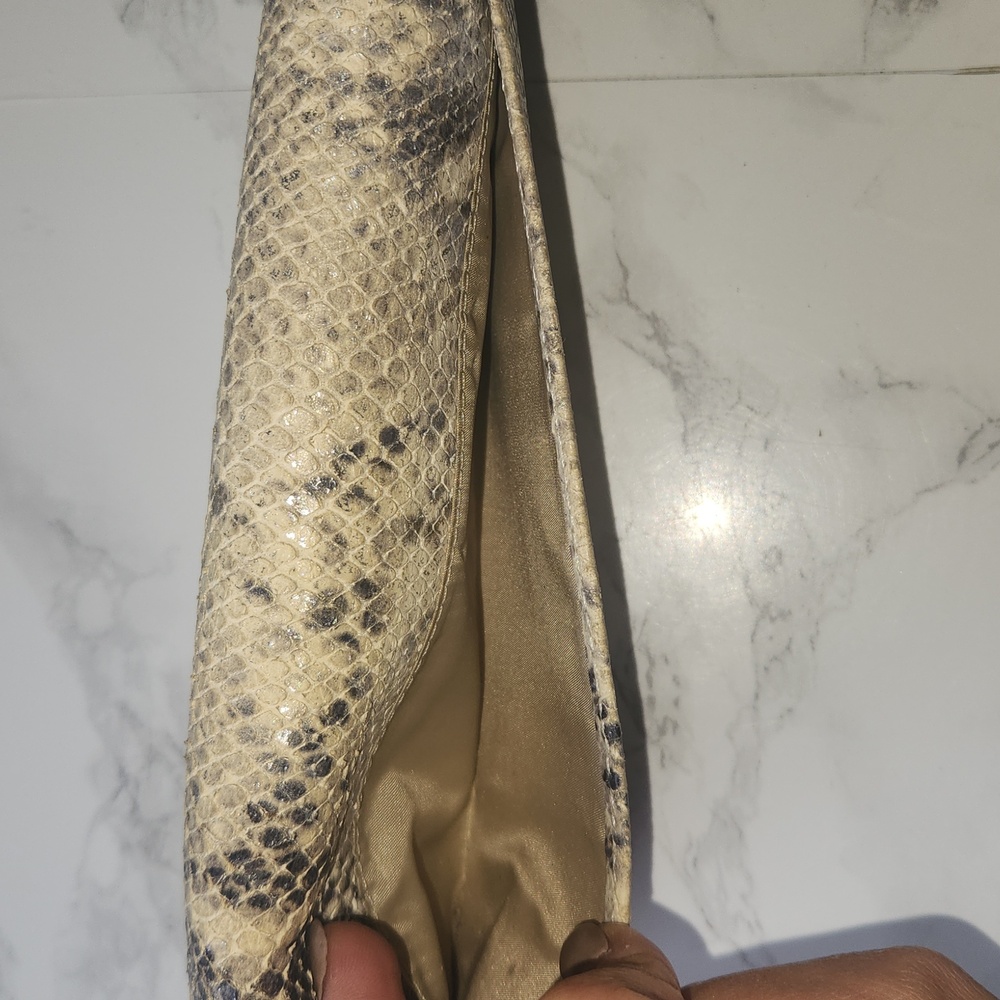 Coach Kristin Python Wallet Slim Envelope Silver … - image 8